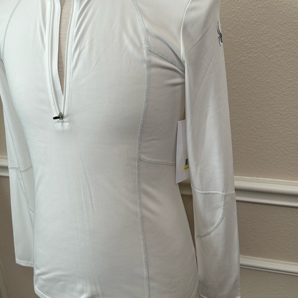 Spyder AURA TECH T-NECK SHIRT - white - Picture 5 of 15
